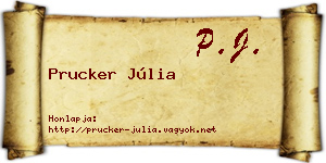 Prucker Júlia névjegykártya